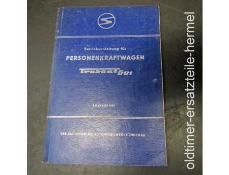 Betriebsanleitung Trabant 601 Handbuch 1965 (6384)