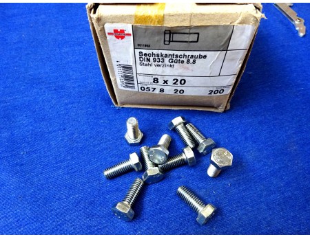 Würth Sechskantschraube 8.8 M8 x 20 mm 10 Stück (25477)